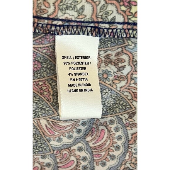 MSK Womens Cold Shoulder Flutter Sleeve Knee Length Paisley Shift Dress L NWT - Picture 7 of 8